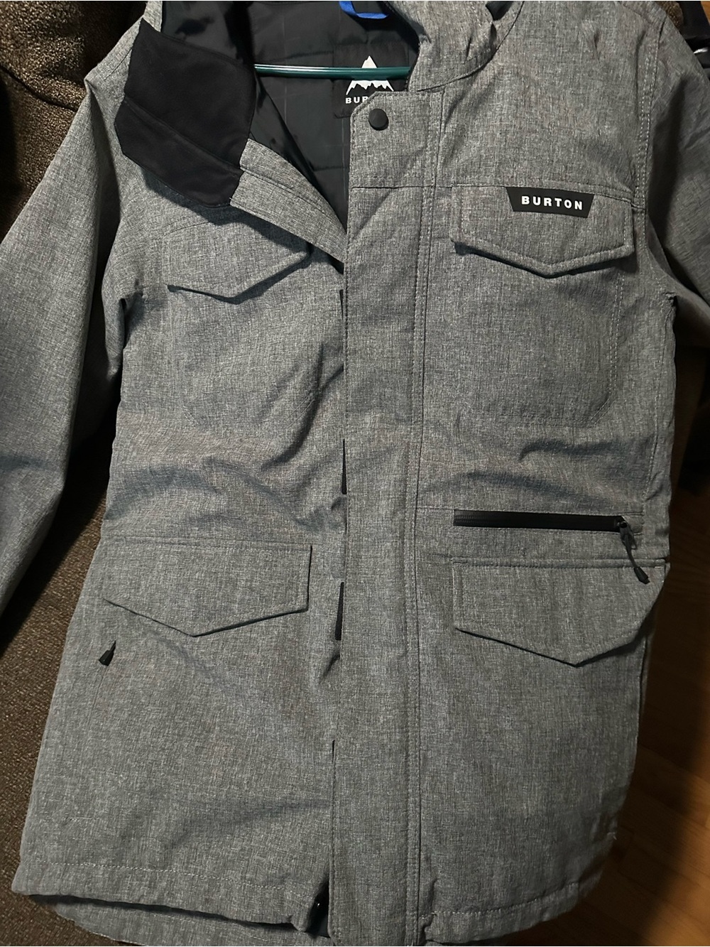 Burton Heather Gray Ski Snowboard Jacket with Hood